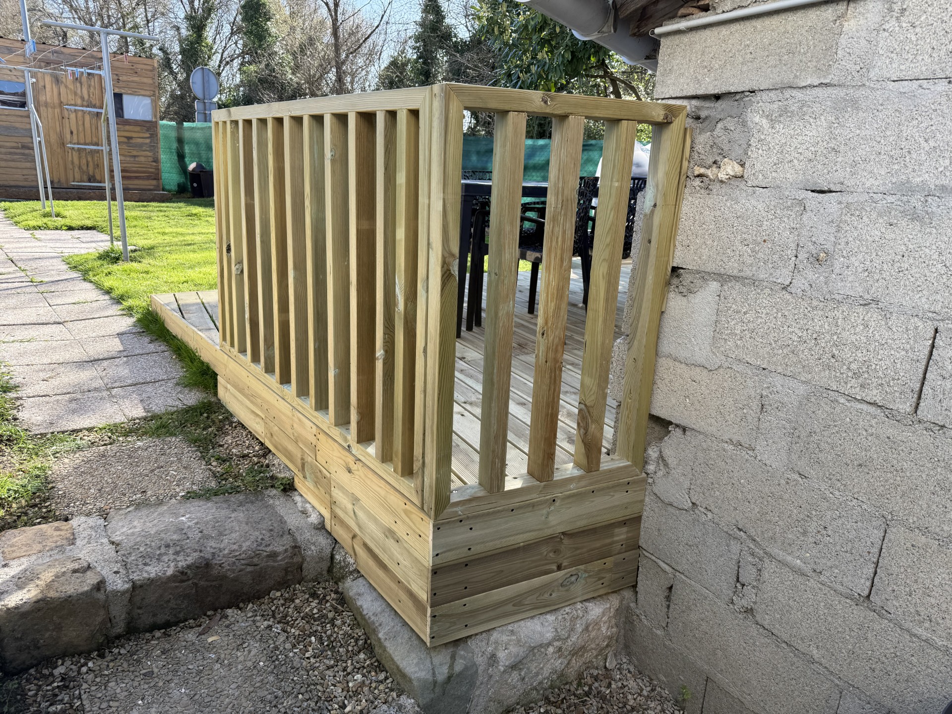 Habillage, Garde de corps et par-vue de terrasse