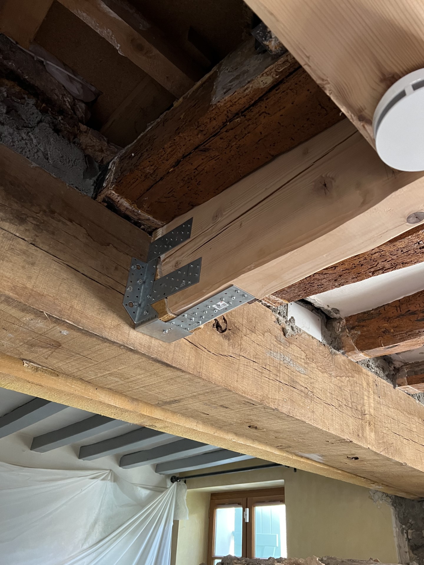 Prolongement charpente et re-taillage